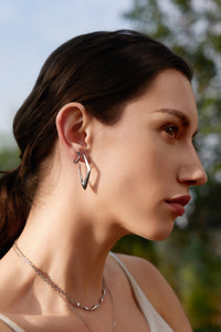 Ania Haie Silver Geometric Hoop EarRingss Earrings Ania Haie 