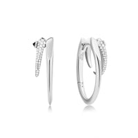 Ania Haie Silver Sparkle Double Hoop EarRingss Earrings Ania Haie 