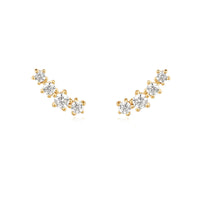 Ania Haie Gold Sparkle Climber Studs Earrings Ania Haie 