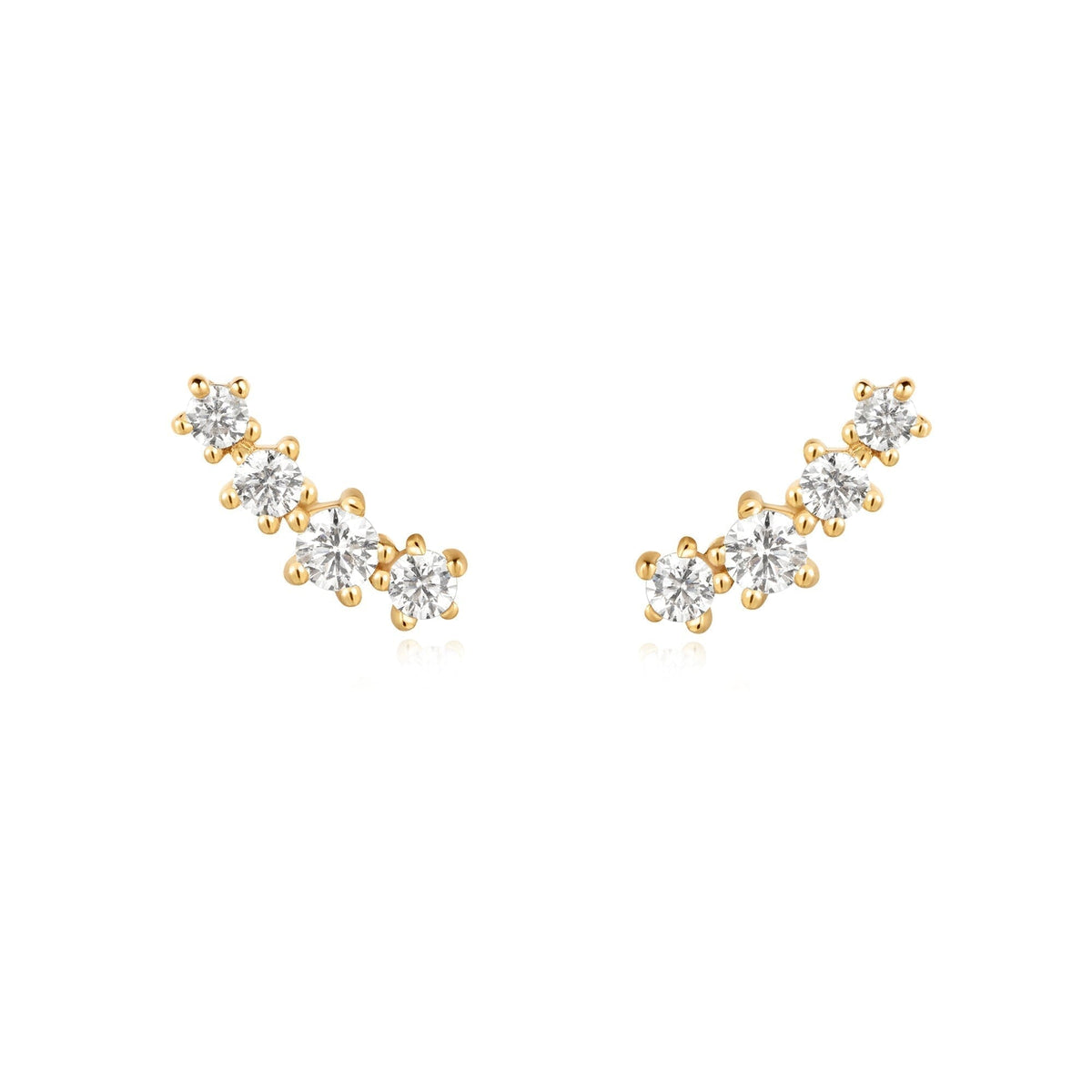 Ania Haie Gold Sparkle Climber Studs Earrings Ania Haie 