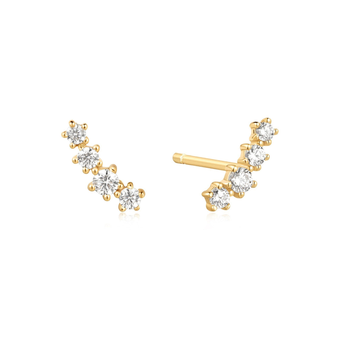 Ania Haie Gold Sparkle Climber Studs Earrings Ania Haie 