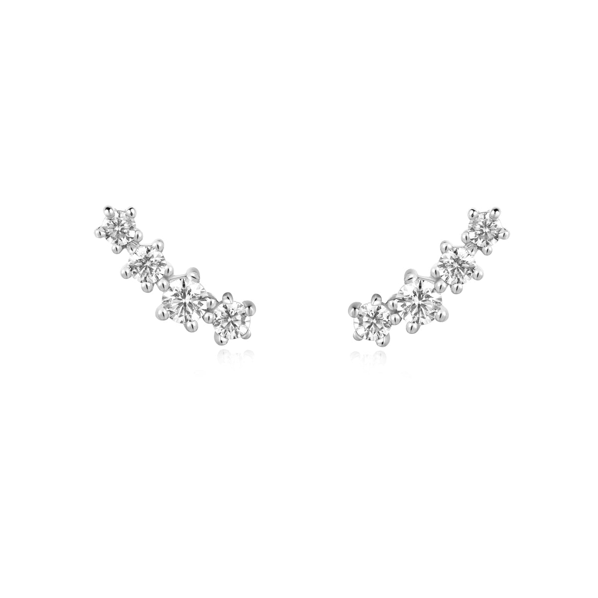 Ania Haie Silver Sparkle Climber Studs Earrings Ania Haie 