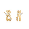 Ania Haie Gold Sparkle Double Hoop Studs Earrings Ania Haie 