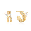 Ania Haie Gold Sparkle Double Hoop Studs Earrings Ania Haie 