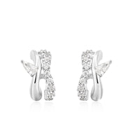 Ania Haie Silver Sparkle Double Hoop Studs Earrings Ania Haie 