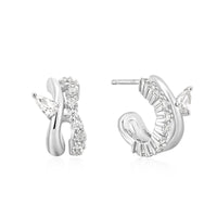 Ania Haie Silver Sparkle Double Hoop Studs Earrings Ania Haie 