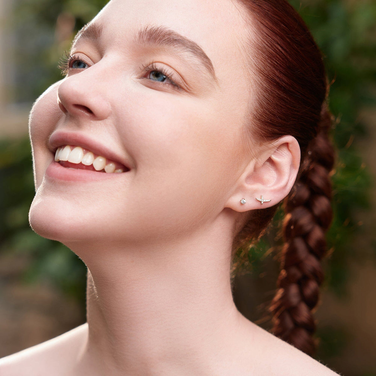 Ania Haie Gold Kiss Pave Studs Earrings Ania Haie 