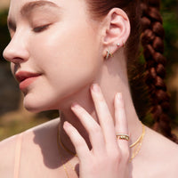 Ania Haie Gold Kiss Polished Pave Studs Earrings Ania Haie 