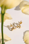 Ania Haie Gold Kiss Polished Pave Studs Earrings Ania Haie 