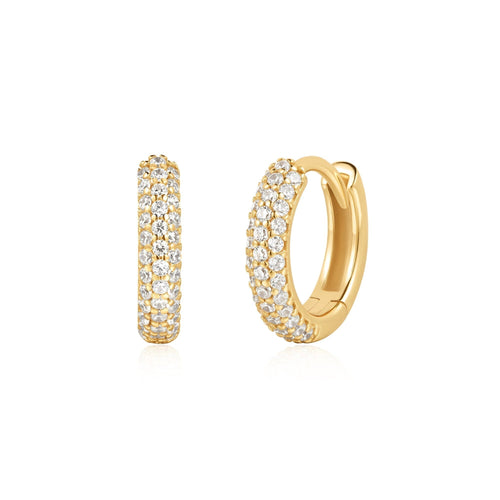 Ania Haie Gold Pave Huggies Earrings Ania Haie 