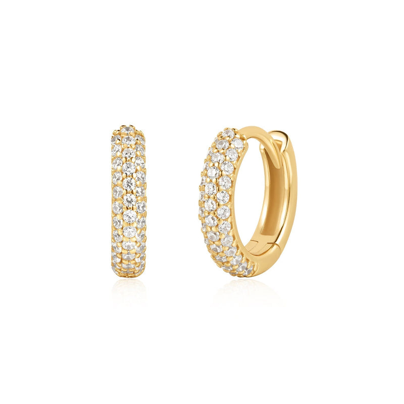 Ania Haie Gold Pave Huggies Earrings Ania Haie 