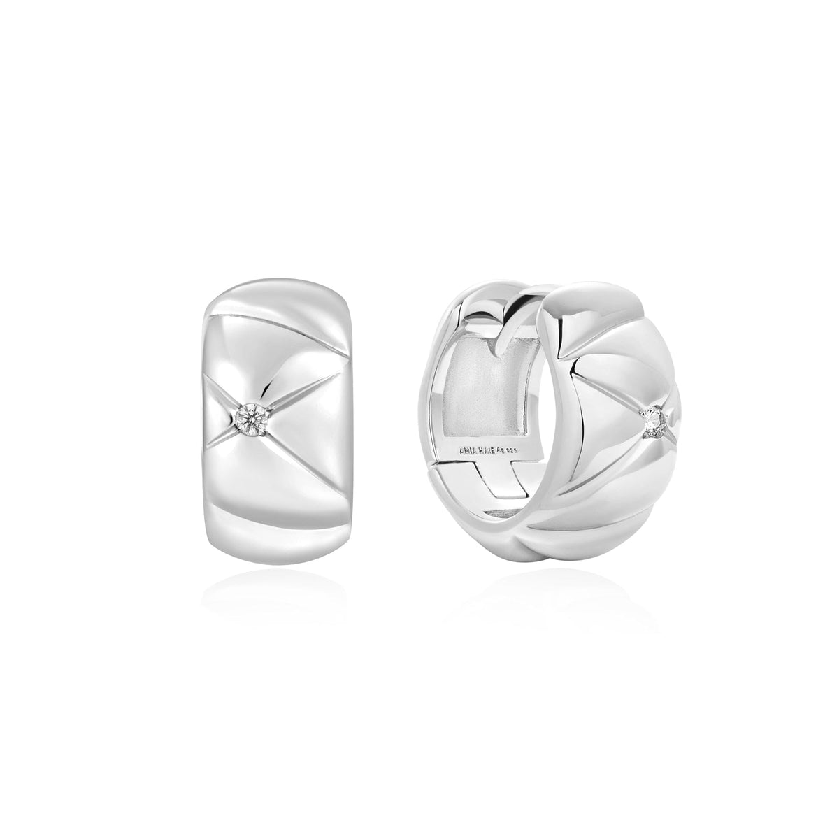Ania Haie Silver Kiss Hoops Earrings Ania Haie 