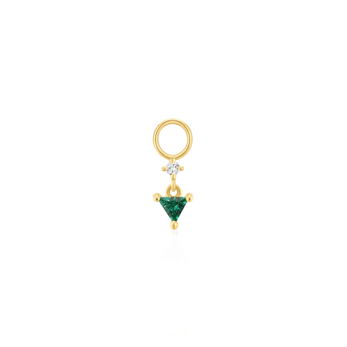 Ania Haie Gold Sparkle Drop Green Earring Charm Charm Ania Haie 