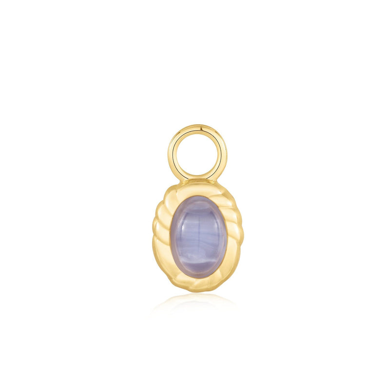 Ania Haie Gold Oval Blue Agate Earring Charm Charms Ania Haie 