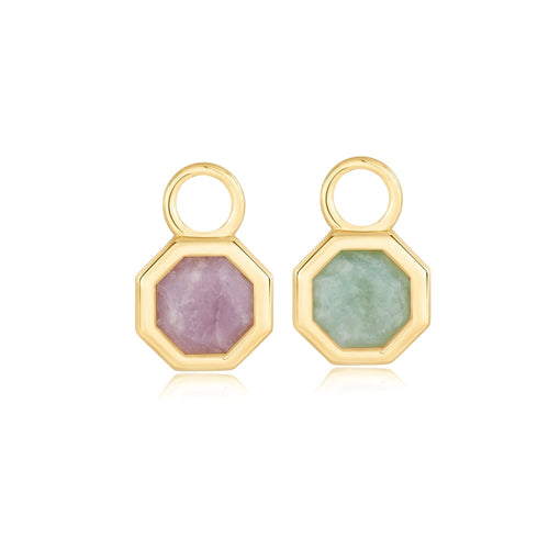Ania Haie Gold Octagon Gemstone Earring Charm Charms Ania Haie 