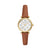 Fossil Carlie Three-Hand Medium Brown LiteHide Leather Watch ES5297