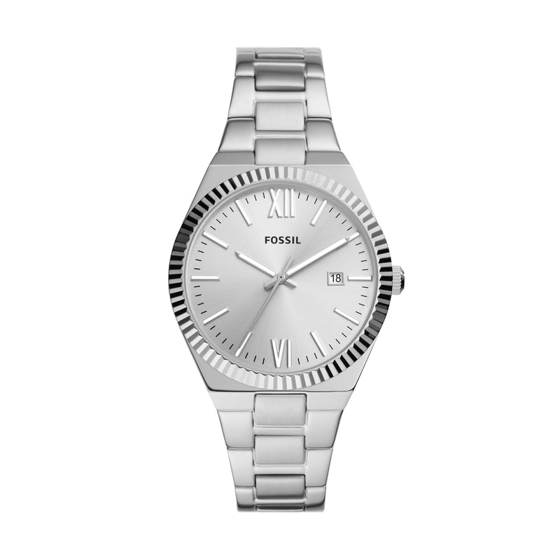 Fossil Scarlette Three-Hand Date Stainless Steel Watch ES5300 Watches Fossil 