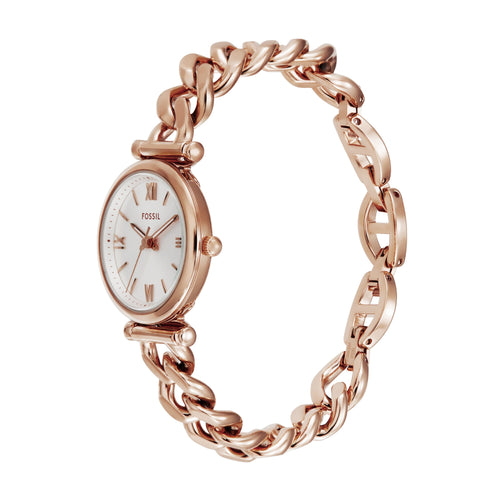 Fossil Carlie Three-Hand Rose Gold-Tone Stainless Steel Watch ES5330 Watches Fossil 