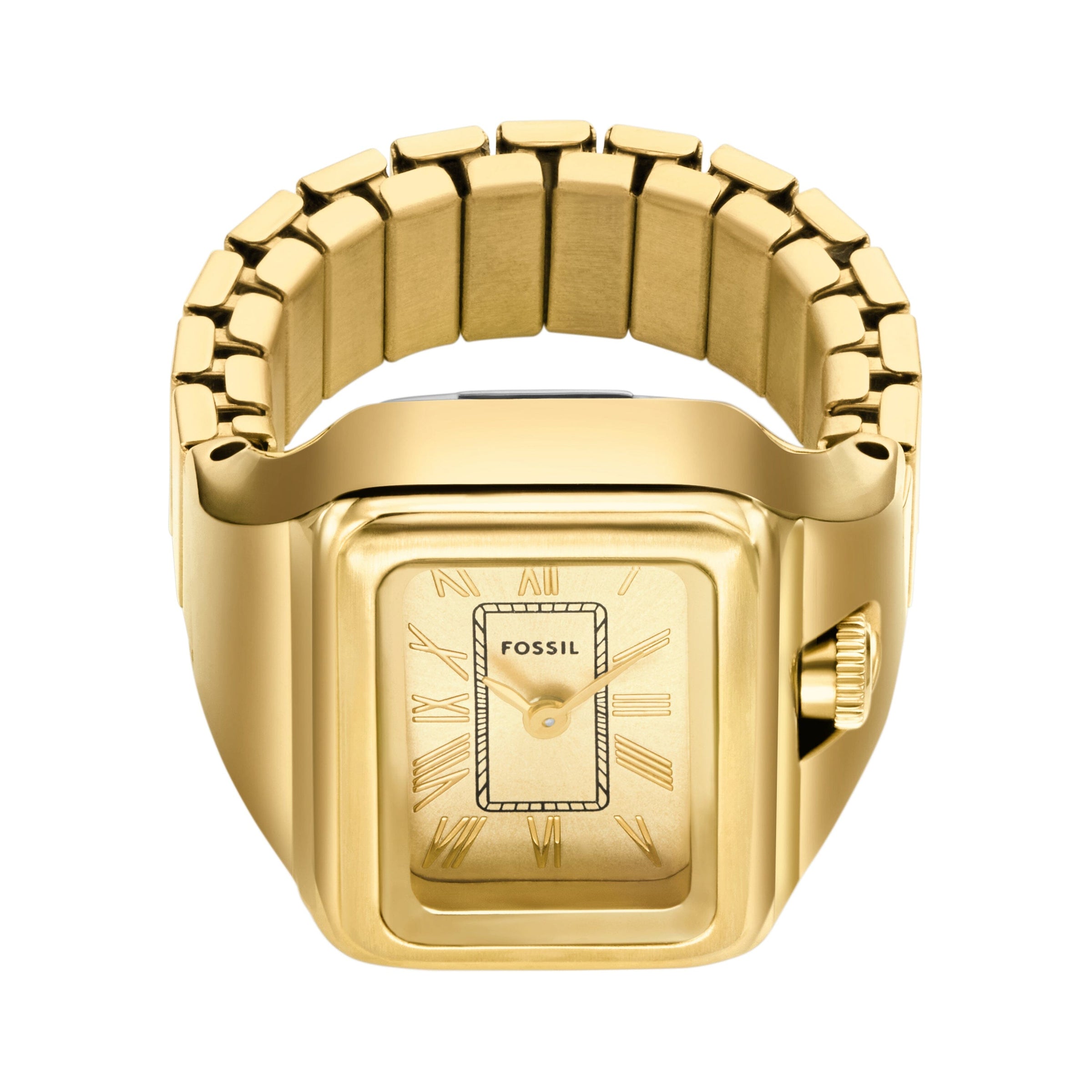 Fossil Raquel Watch Ring Two-Hand Gold-Tone Stainless Steel ES5343