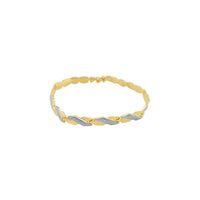 Two Tone Angled Bracelet in 9ct Yellow Gold Silver Infused Bracelets Bevilles 
