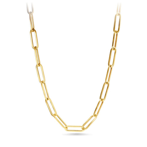 9ct Yellow Gold Silver Infused Oval Link Necklace Chain Necklaces Bevilles 