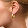9ct Yellow Gold Silver Infused Graduated Angled Hoop Earrings Earrings Bevilles 