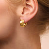 9ct Yellow Gold Silver Infused Plain Huggies Earrings Earrings Bevilles 