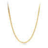 9ct Yellow Gold Silver Infused Flat Curb Necklace 75cm Necklaces Bevilles 