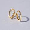 9ct Yellow Gold Silver Infused Hoops- 2mm x10mm Earrings Bevilles 