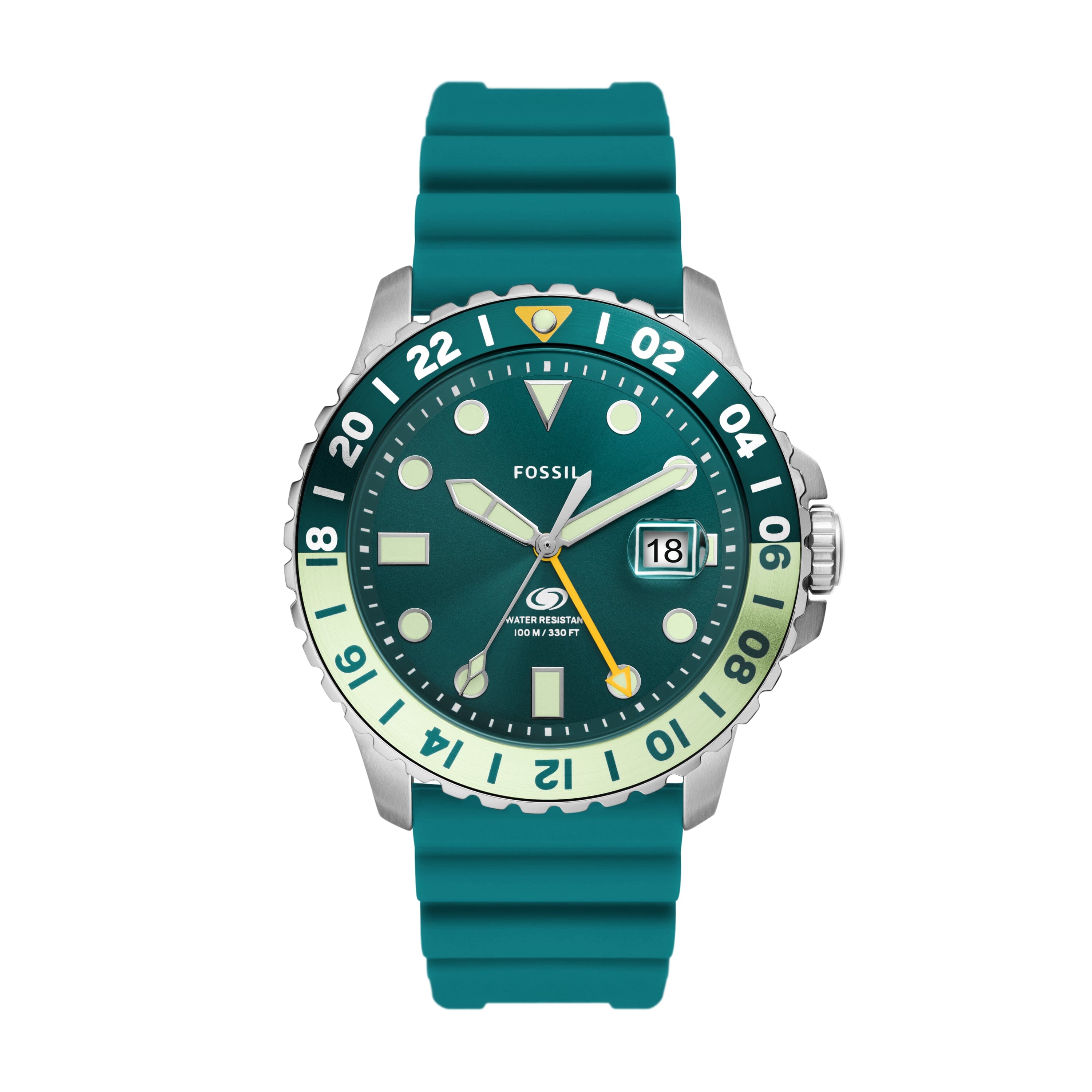 Fossil FS5992 Green and Silver Men s Watch Bevilles Jewellers