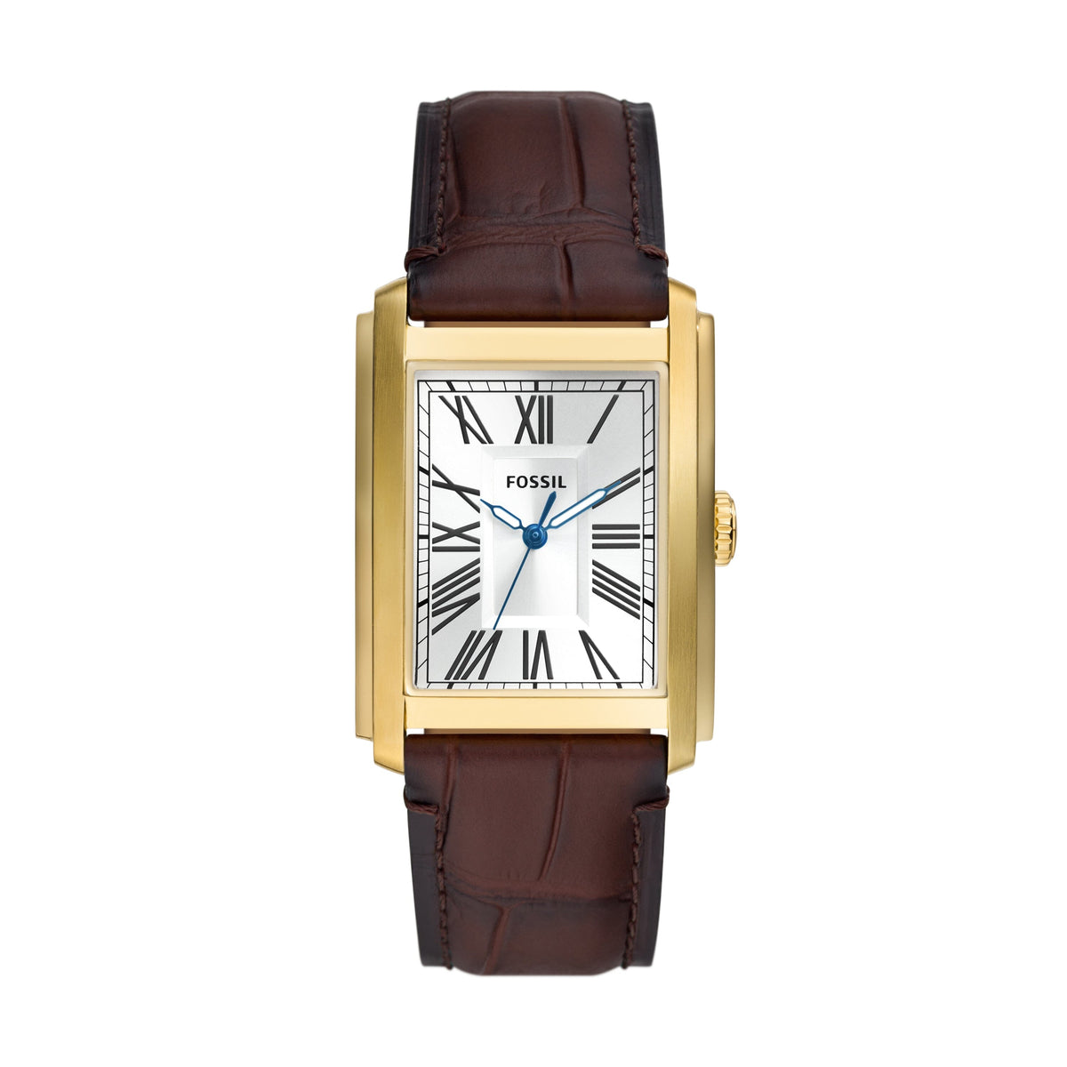 Fossil Carraway Three-Hand Brown Croco Leather Watch FS6011 Watches Fossil 
