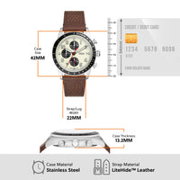 Fossil Sport Tourer Chronograph Brown LiteHide Leather Watch FS6042 Watches Fossil 