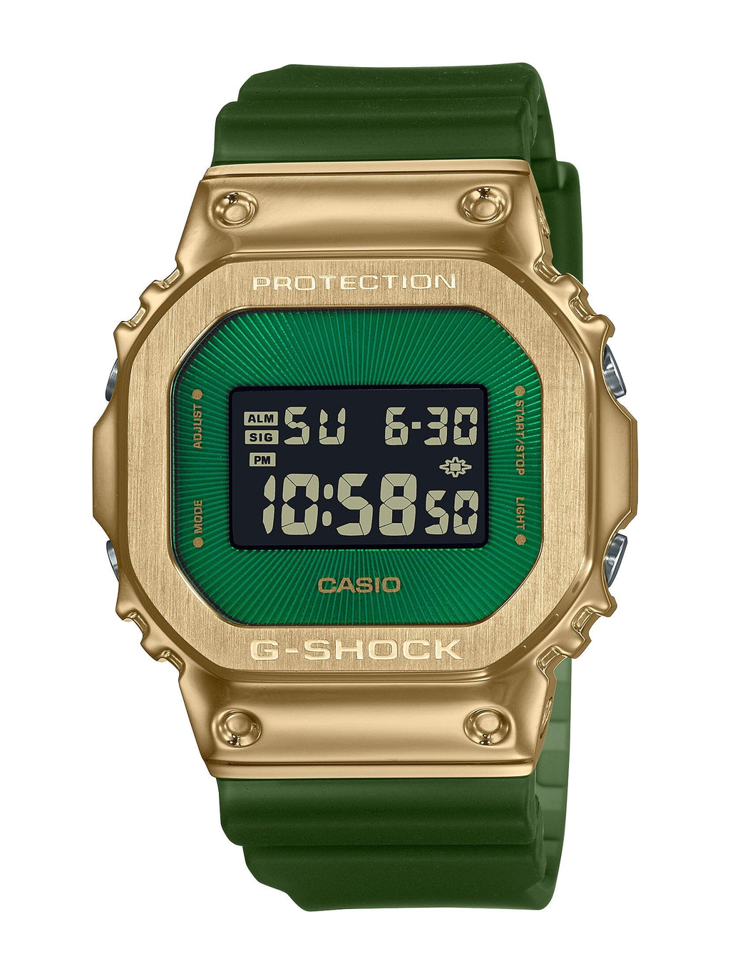 Casio Green and Gold Digital Watch GM5600CL-3 – Bevilles Jewellers