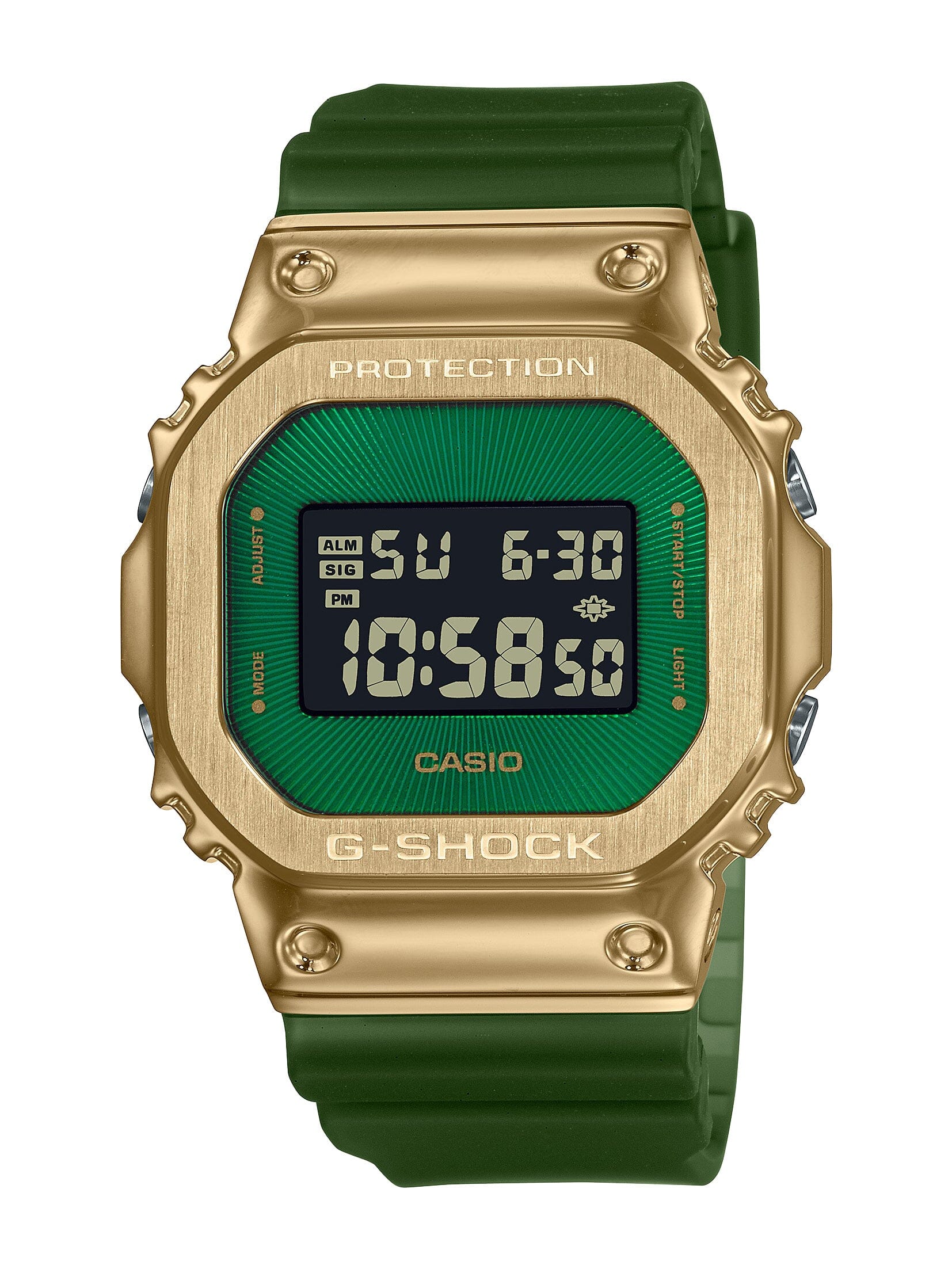 Casio Green and Gold Digital Watch GM5600CL-3 Watches Casio 