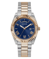 Guess Connoisseur Brushed And Polished Two Tone Case Blue Day Date Dial And Brushed And Polished Two Tone Bracelet GW0265G12 Watches Guess 