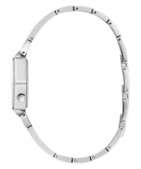 Guess Audrey Polished Silver Tone Case With Crystals Sunray Silver Glitz Dial And Polished Silver Tone Bracelet With Adjustable G Links GW0680L1 Watches Guess 