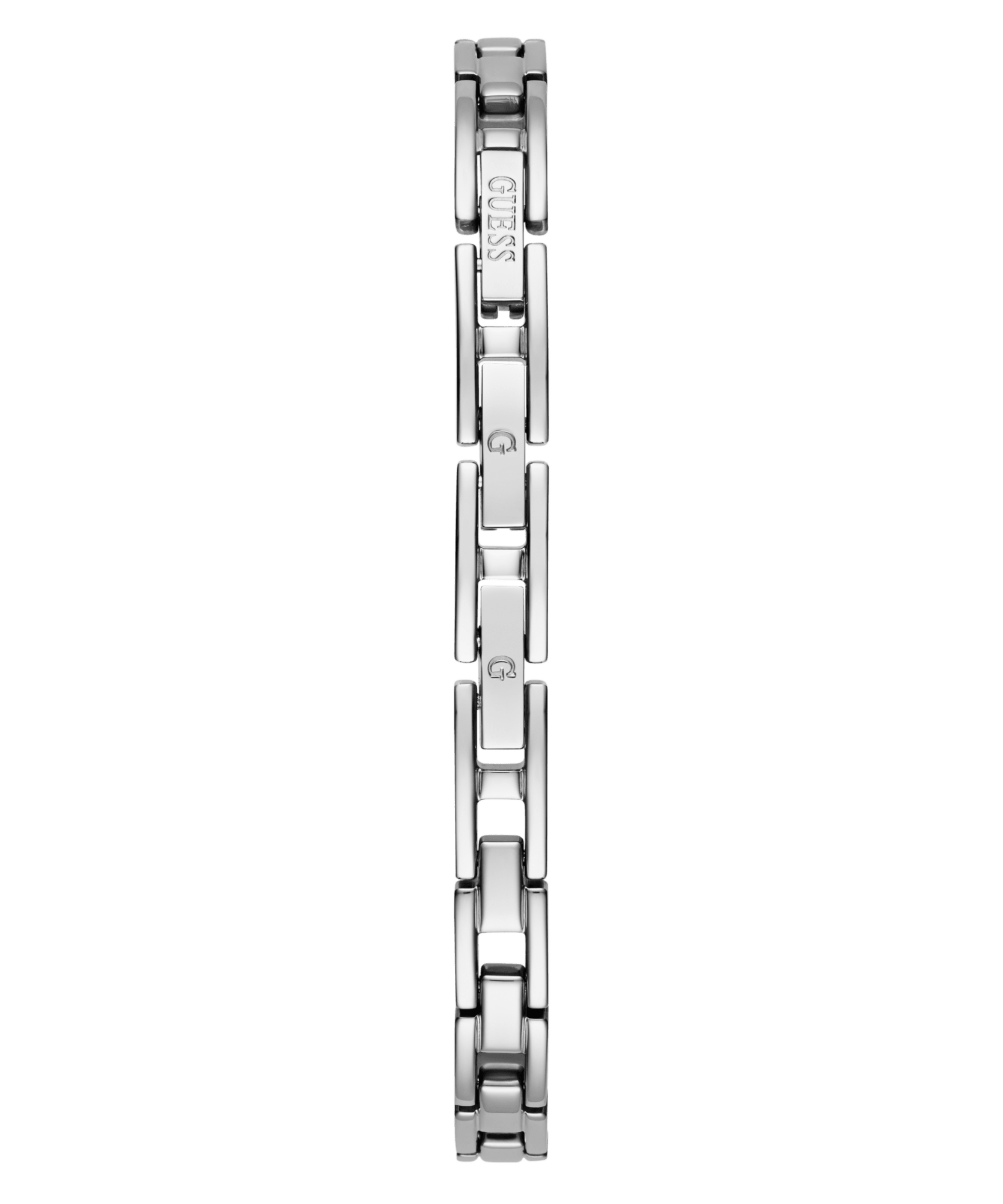 Guess Audrey Polished Silver Tone Case With Crystals Sunray Silver Glitz Dial And Polished Silver Tone Bracelet With Adjustable G Links GW0680L1 Watches Guess 