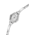 Guess Audrey Polished Silver Tone Case With Crystals Sunray Silver Glitz Dial And Polished Silver Tone Bracelet With Adjustable G Links GW0680L1 Watches Guess 