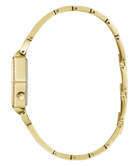 Guess Audrey Polished Gold Tone Case With Crystals Sunray Champagne Glitz Dial And Polished Gold Tone Bracelet With Adjustable G Links GW0680L2 Watches Guess 