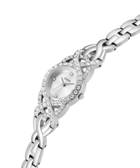 Guess Adorn Polished Silver Tone Case With Crystals Sunray Silver Dial And Polished Silver Tone Bracelet With Adjustable G Links GW0682L1 Watches Guess 