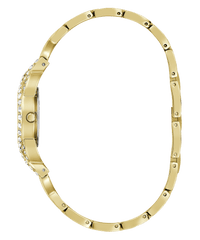 Guess Adorn Polished Gold Tone Case With Crystals Sunray Silver Dial And Polished Gold Tone Bracelet With Adjustable G Links GW0682L2 Watches Guess 
