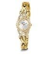 Guess Adorn Polished Gold Tone Case With Crystals Sunray Silver Dial And Polished Gold Tone Bracelet With Adjustable G Links GW0682L2 Watches Guess 
