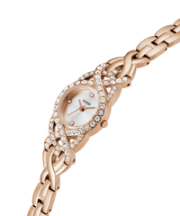 Guess Adorn Polished Rose Gold Tone Case With Crystals Sunray Silver Dial And Polished Rose Gold Tone Bracelet With Adjustable G Links GW0682L3 Watches Guess 