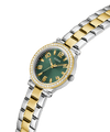 Guess Fawn Polished Two Tone Case With Crystals Sunray Green Dial And Polished Two Tone Bracelet GW0686L2 Watches Guess 