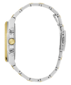 Guess Equity Brushed Silver Tone Case With Polished Gold Tone Bezel With Sunray Glacial Blue Multifunction Dial And Brushed And Polished Two Tone Bracelet GW0703G3 Watches Guess 