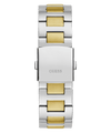 Guess Equity Brushed Silver Tone Case With Polished Gold Tone Bezel With Sunray Glacial Blue Multifunction Dial And Brushed And Polished Two Tone Bracelet GW0703G3 Watches Guess 