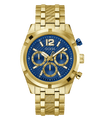 Guess Resistance Brushed Gold Tone Case With Polished Gold Tone Bezel Sunray Blue Multifunction With A Brushed And Polished Gold Tone Bracelet GW0714G2 Watches Guess 