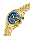 Guess Resistance Brushed Gold Tone Case With Polished Gold Tone Bezel Sunray Blue Multifunction With A Brushed And Polished Gold Tone Bracelet GW0714G2 Watches Guess 