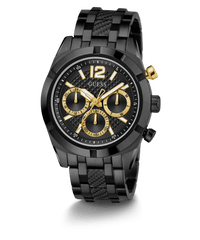 Guess Resistance Brushed Black Case With Polished Black Bezel Sunray Black Multifunction Dial With A Brushed And Polished Black Bracelet GW0714G4 Watches Guess 