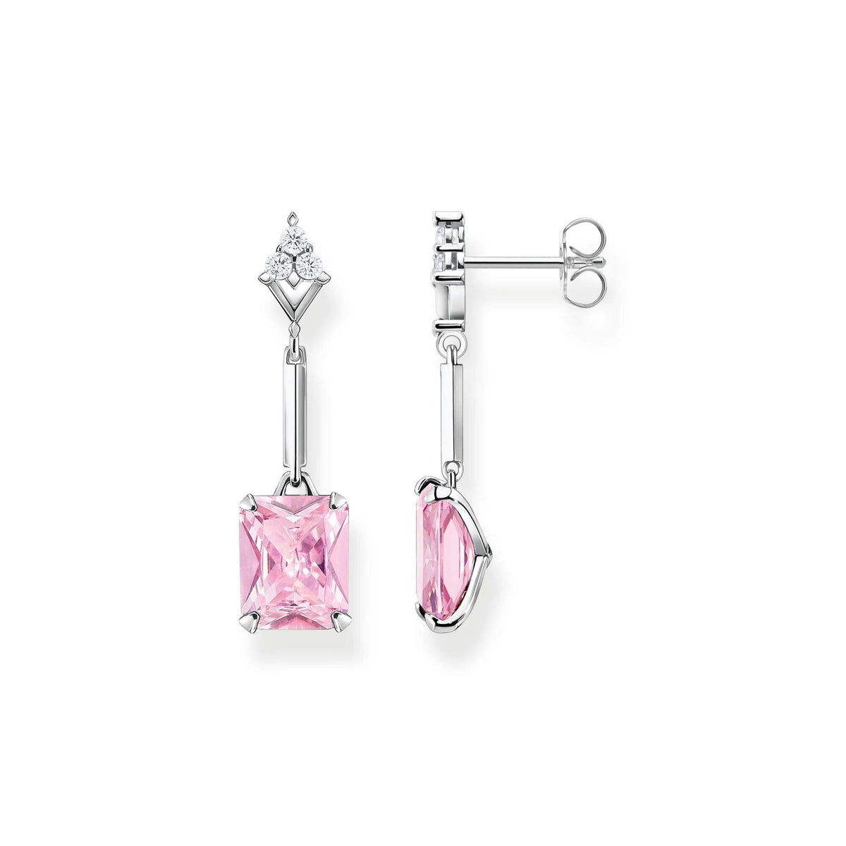 THOMAS SABO Heritage Pink Silver Drop Earrings Earrings Thomas Sabo 